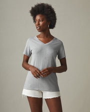 women's premium slub v-neck tee